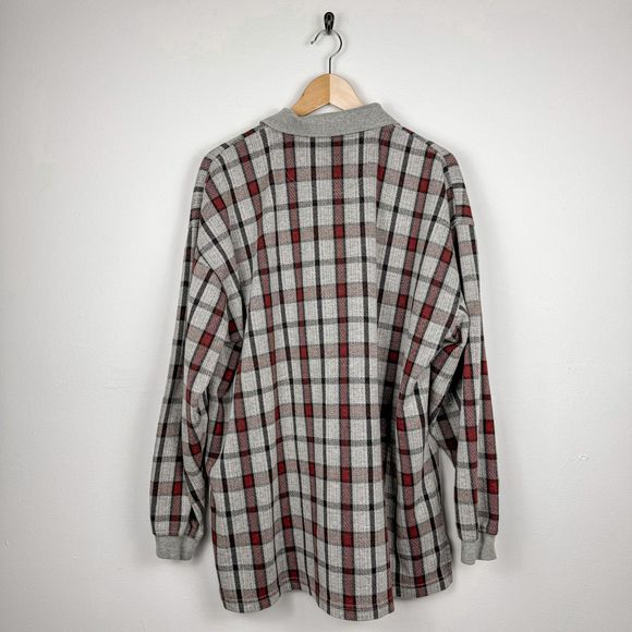 Vintage 90's Woolrich Plaid Collared Button Long Sleeve Outdoor Chore Shirt - Picture 3 of 5